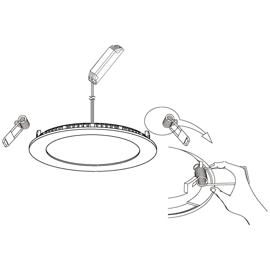 Eglo - LED Inbouwspot dimbaar LED/5W/230V + AB