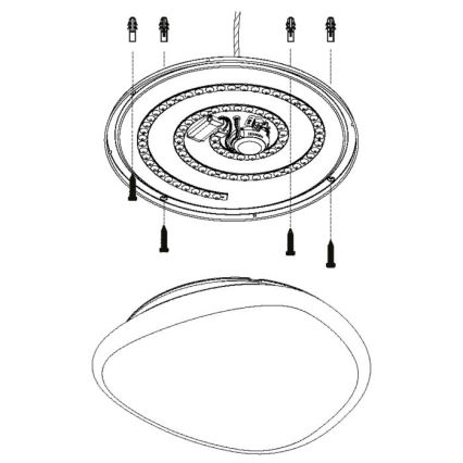 Eglo - LED Plafondlamp dimbaar LED/36W/230V + afstandsbediening