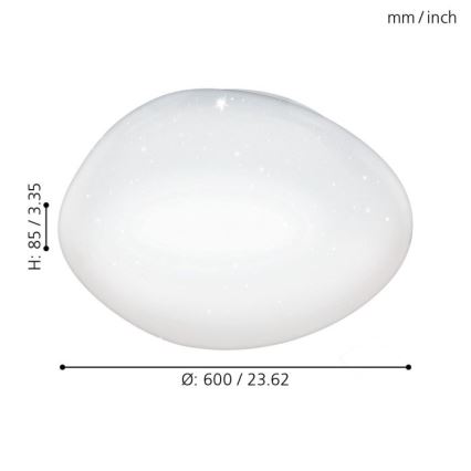 Eglo - Plafonnier LED dimmable LED/36W/230V Ø 60 cm + télécommande