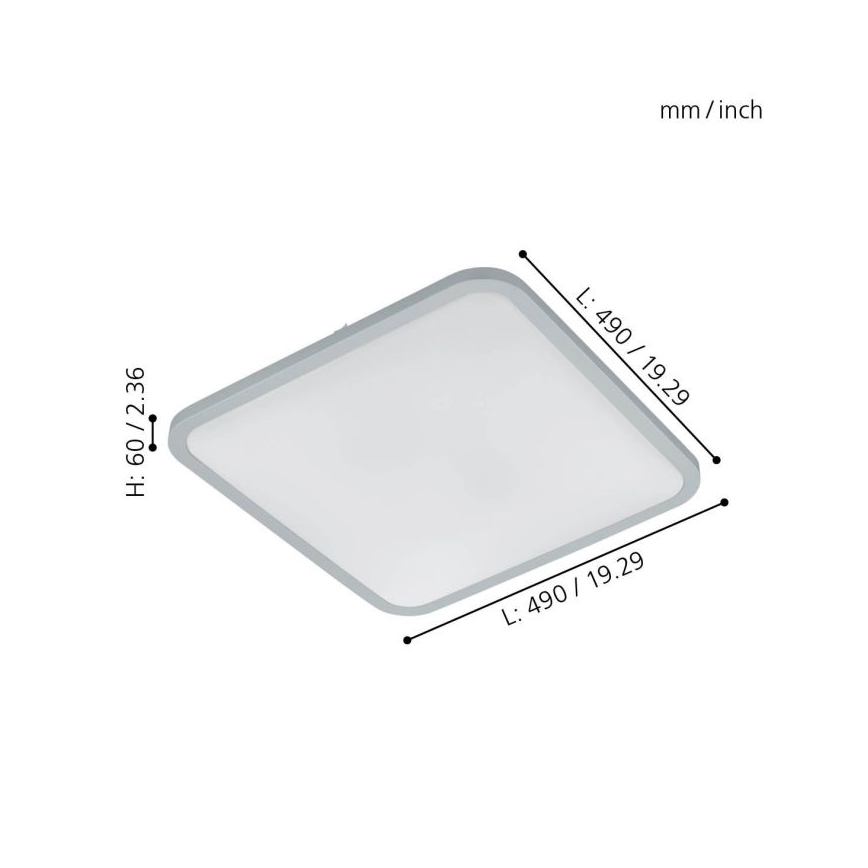 Eglo - LED Plafondlamp dimbaar LED/30W/230V + afstandsbediening