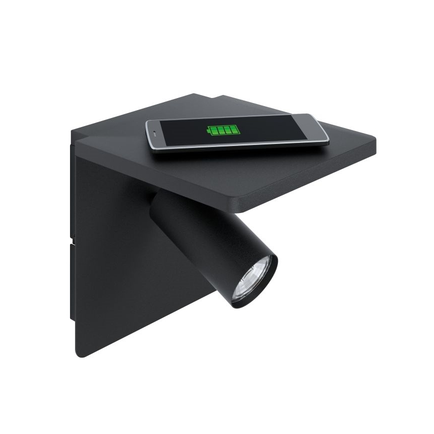 Eglo - Applique murale LED avec recharge sans fil 1xGU10/5W/230V