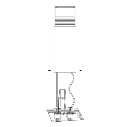 Eglo - Lampadaire extérieur LED/5W/230V IP44