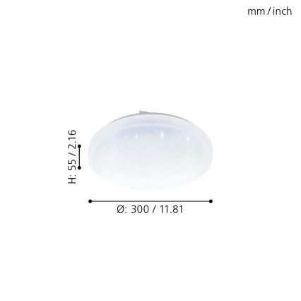 Eglo - Plafonnier à intensité variable salle de bain LED/12W/230V IP44 + télécommande