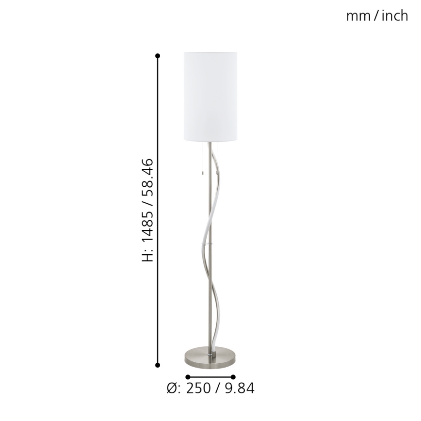 Eglo - Lampadaire 1xE27/60W/230V + LED/11,8W
