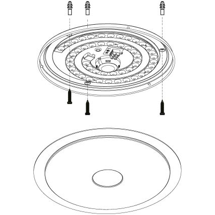 Eglo - LED Plafondlamp dimbaar LED/24W/230V + afstandsbediening