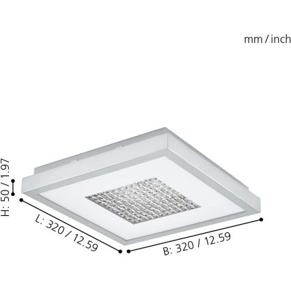 Eglo 98369 - Plafonnier LED dimmable PESCATE LED/24W/230V
