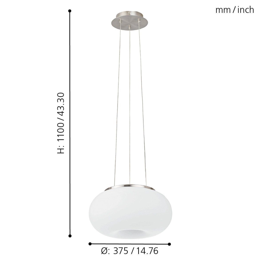 Eglo - LED RGB Dimbare hanglamp aan een koord OPTICA-C LED/21W/230V diameter 37,5 cm