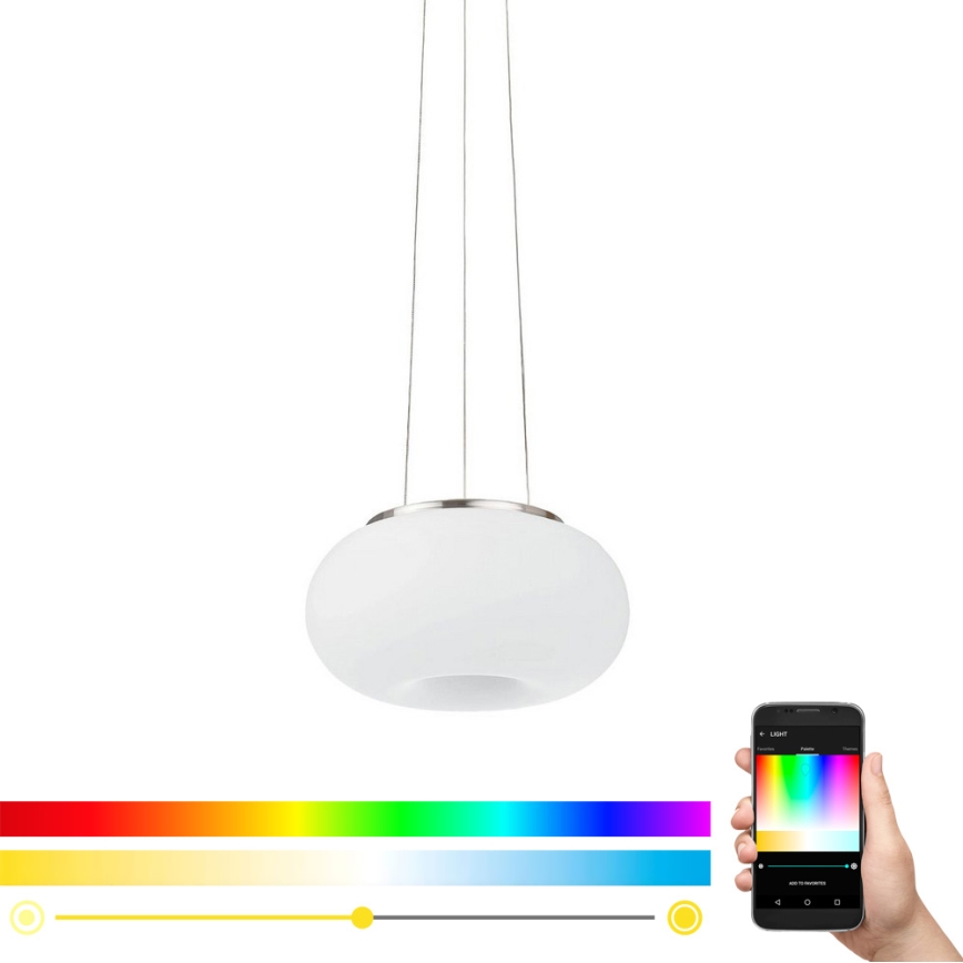 Eglo - Suspension filaire LED RGB à intensité variable OPTICA-C LED/21W/230V d. 37,5 cm