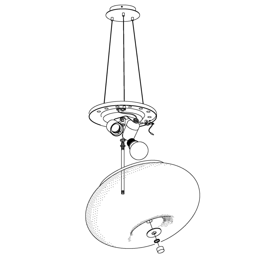 Eglo - Suspension filaire LED RGB à intensité variable OPTICA-C LED/21W/230V d. 37,5 cm