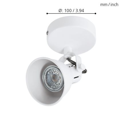 Eglo - Spot mural LED 1xGU10/3,3W/230V