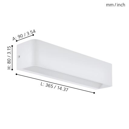 Eglo - LED Wandlamp LED/12W/230V