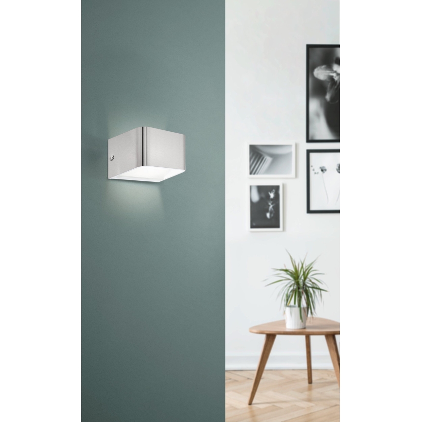Eglo - LED wand verlichting LED/6W/230V 3000K mat chroom