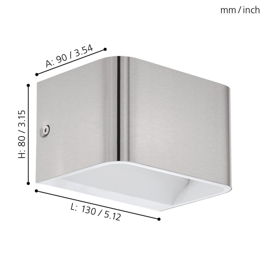 Eglo - LED wand verlichting LED/6W/230V 3000K mat chroom