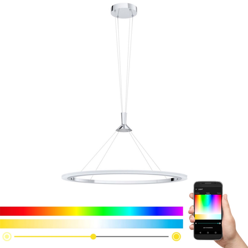 Eglo - Suspension filaire RGB à intensité variable HORNITOS-C LED/37W/230V + télécommande