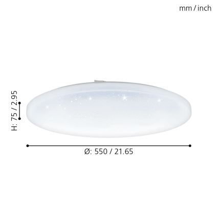 Eglo - LED Plafondverlichting LED/49,5W/230V