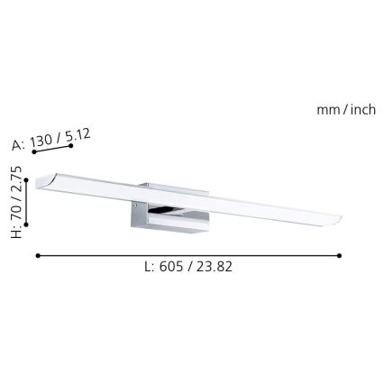 Eglo 98451 - Éclairage de salle de bain LED RVB à intensité variable LED/15,6W/230V IP44 + télécommande