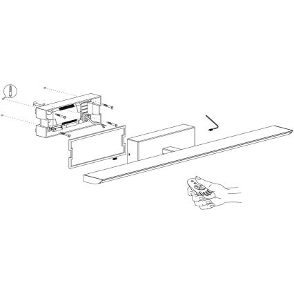 Eglo 98451 - Éclairage de salle de bain LED RVB à intensité variable LED/15,6W/230V IP44 + télécommande