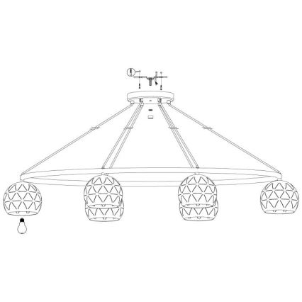 Eglo - Hanglamp aan koord 6xE14/40W/230V