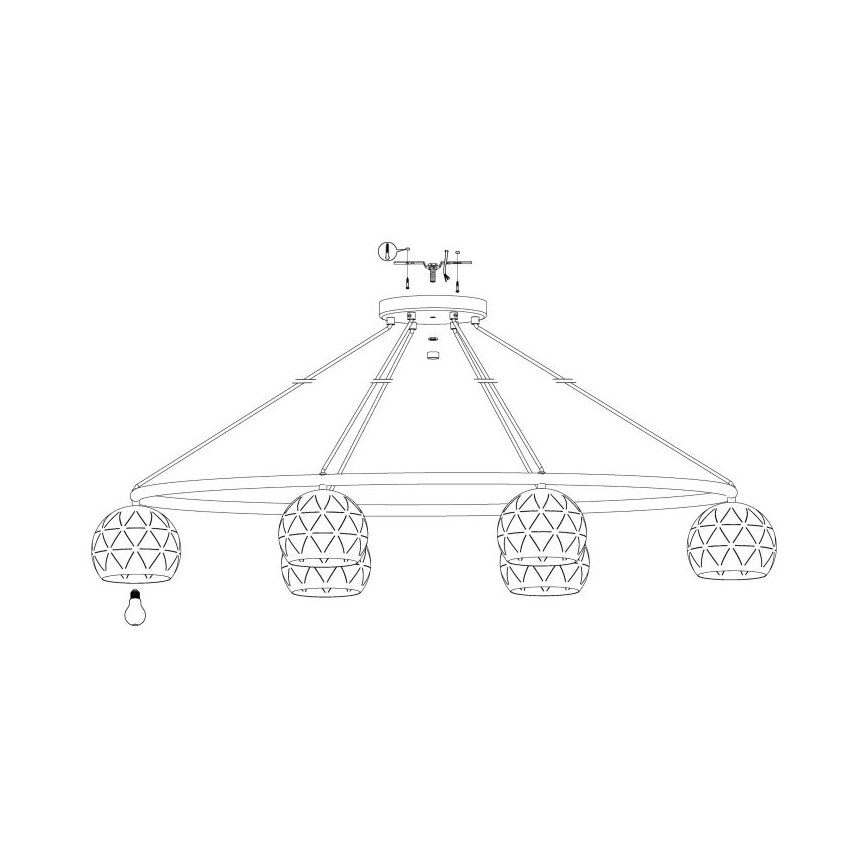 Eglo - Hanglamp aan koord 6xE14/40W/230V