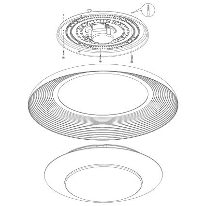 Eglo - Plafonnier à intensité variable LED/24,5W/230V + télécommande