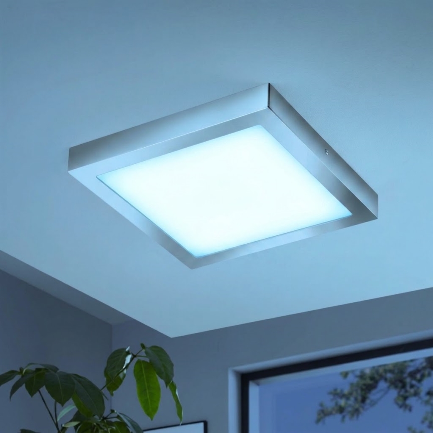 Eglo - Plafonnier LED RGBW dimmable FUEVA-C LED/21W/230V Bluetooth IP44 30x30 cm