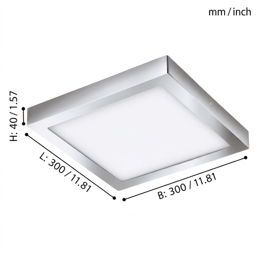 Eglo - Plafonnier LED RGBW dimmable FUEVA-C LED/21W/230V Bluetooth IP44 30x30 cm