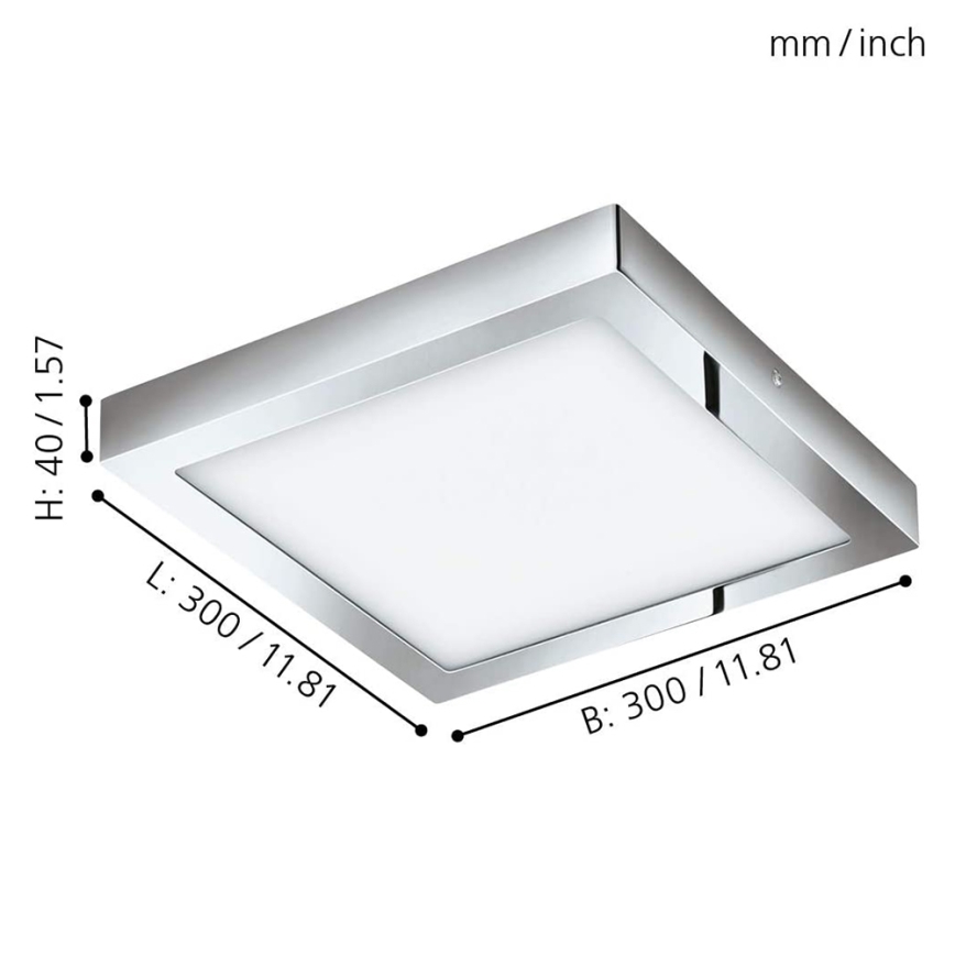Eglo - Plafonnier LED RGBW dimmable FUEVA-C LED/21W/230V Bluetooth IP44 30x30 cm