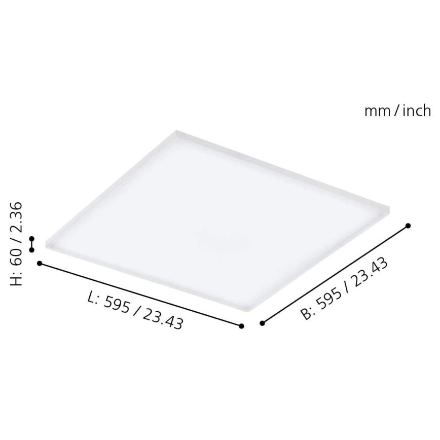 Eglo - Plafonnier à intensité variable LED RGB TURCONA-C LED/30W/230V + télécommande
