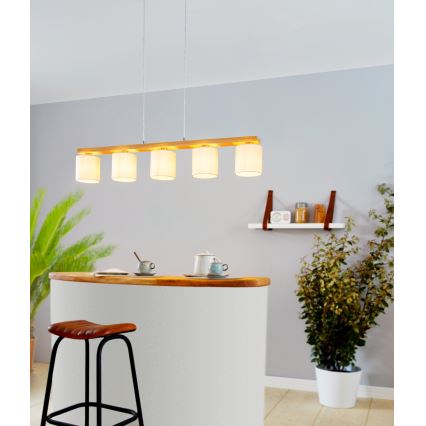 Eglo - Hanglamp aan koord 5xE27/28W/230V