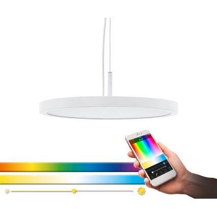 Eglo - LED RGB Hanglamp aan koord dimbaar CERIGNOLA-C LED/21W/230V + afstandsbediening