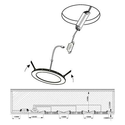 Eglo - set van 3 LED-badkamer inbouwspots FUEVA 1x LED/2,8W/230V IP44 glanzend chroom Ø 8,5 cm