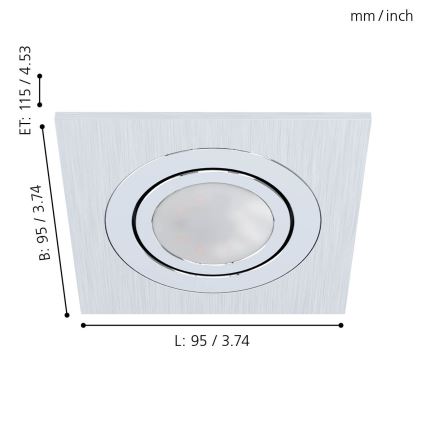 Eglo - PACK 3xLED Spot encastrable AREITIO 3xGU10/5W/230V