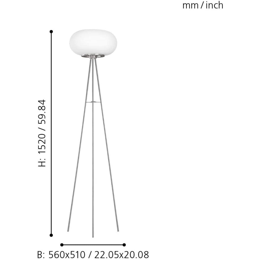 Eglo - LED RGB dimbare vloerlamp OPTICA-C LED/17W/230V diameter 56 cm