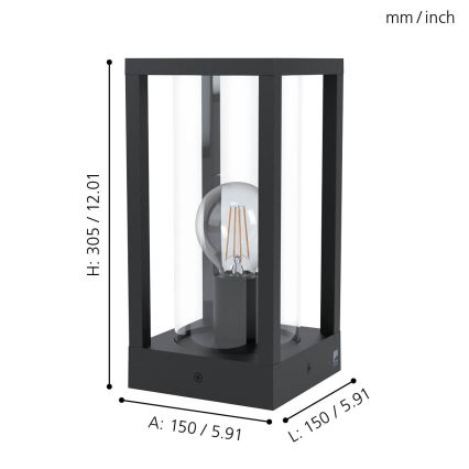 Eglo - Buitenlamp 1xE27/40W/230V IP54