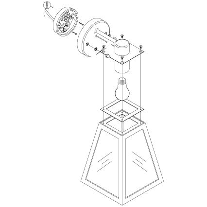 Eglo - Buiten wandlamp 1xE27/60W/230V IP44