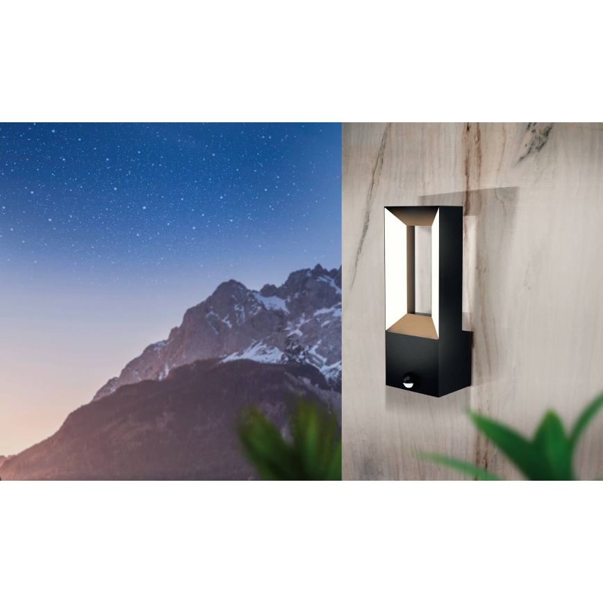 Eglo - Luminaire LED extérieur avec capteur 2xLED/5W/230V IP44