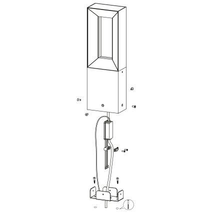 Eglo - Lampe LED extérieur 2xLED/5W/230V IP44 34 cm