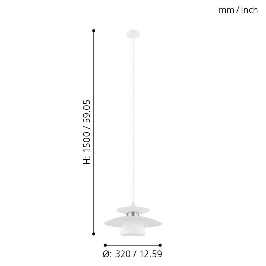 Eglo - Hanglamp aan koord 1xE27/40W/230V