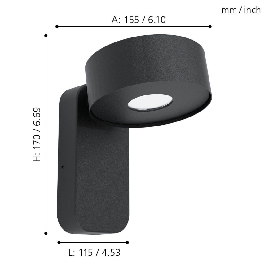 Eglo - Applique murale LED d'extérieur LED/6W/230V IP44