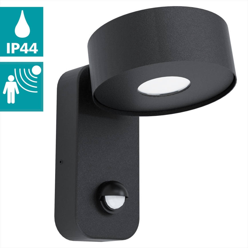 Eglo - Applique murale d'extérieur LED avec détecteur LED/6W/230V IP44