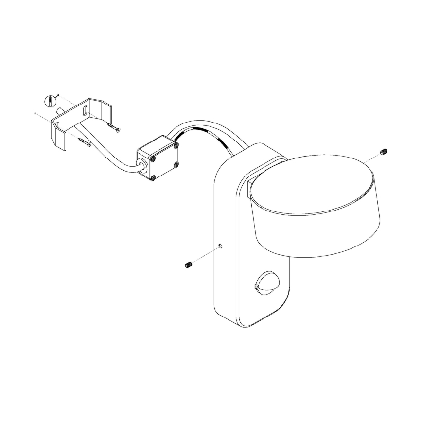 Eglo - Applique murale d'extérieur LED avec détecteur LED/6W/230V IP44
