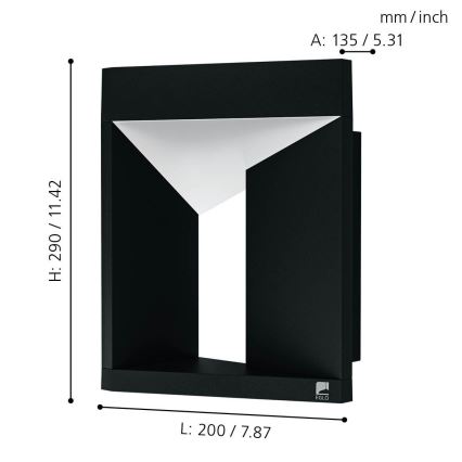 Eglo - Applique murale LED d'extérieur LED/10W/230V IP54
