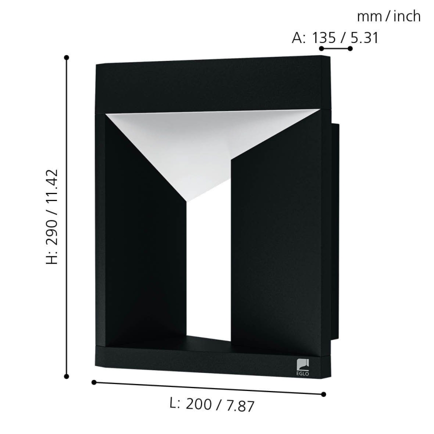 Eglo - Applique murale LED d'extérieur LED/10W/230V IP54