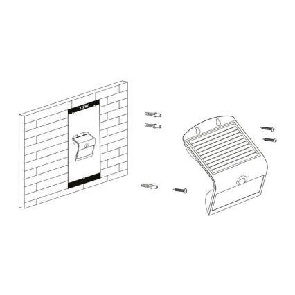 Eglo - Solar lamp met sensor LED/3,2W/3,7V IP54