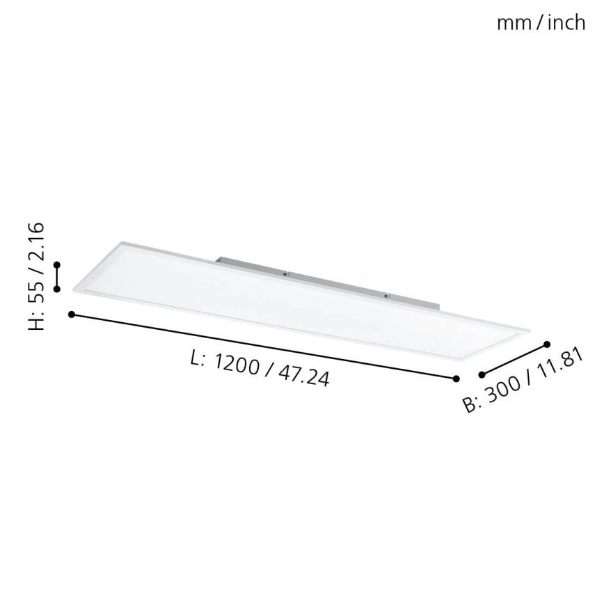 Eglo - RGBW dimbare plafondlamp LED/32,5W/230V 2700-6500K 120x30 cm + afstandsbediening