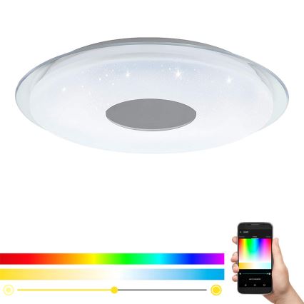 Eglo - Plafonnier à intensité variable LED RGB LANCIANO-C LED/38W/230V + télécommande