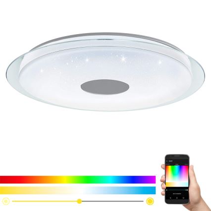 Eglo - LED RGB Plafondlamp dimbaar LANCIANO-C LED/53W/230V + AB