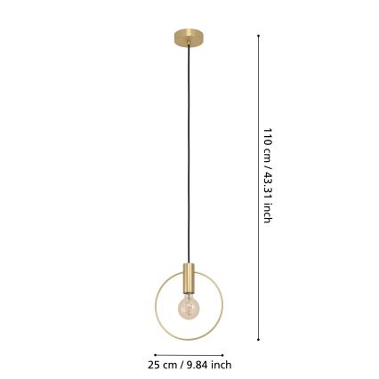 Eglo - Hanglamp aan koord 1xE27/40W/230V