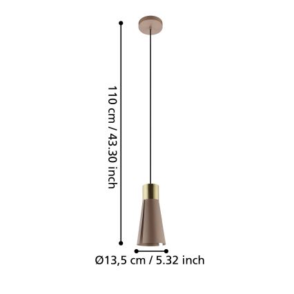 Eglo - LED Hanglamp aan een koord 1xGU10/4,5W/230V