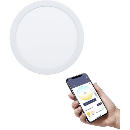 Eglo - LED-dimbare badkamer-inbouwspot LED/16,5W/230V IP44 ZigBee Ø 21,6 cm